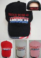 PROUD TO BE AN AMERICAN Hat - <b>Assorted colors</b> [Colors upon availability]